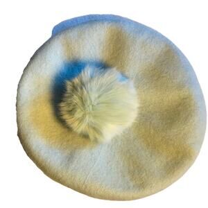 A New Day Pale Blue Wool Cap. OS